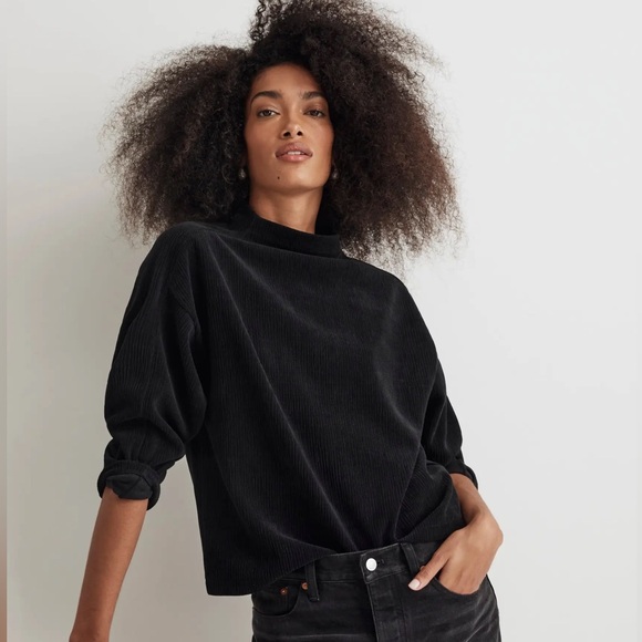 Madewell Funnelneck Long Sleeve Top - M - Picture 1 of 6